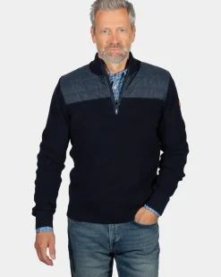 Pullover met halve rits Trinity - Ink Navy