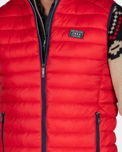 Rode gewatteerde bodywarmer - Reef Red