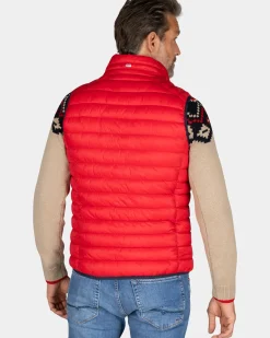 Rode gewatteerde bodywarmer - Reef Red