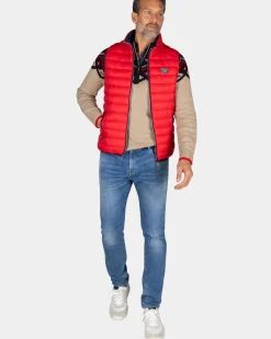 Rode gewatteerde bodywarmer - Reef Red