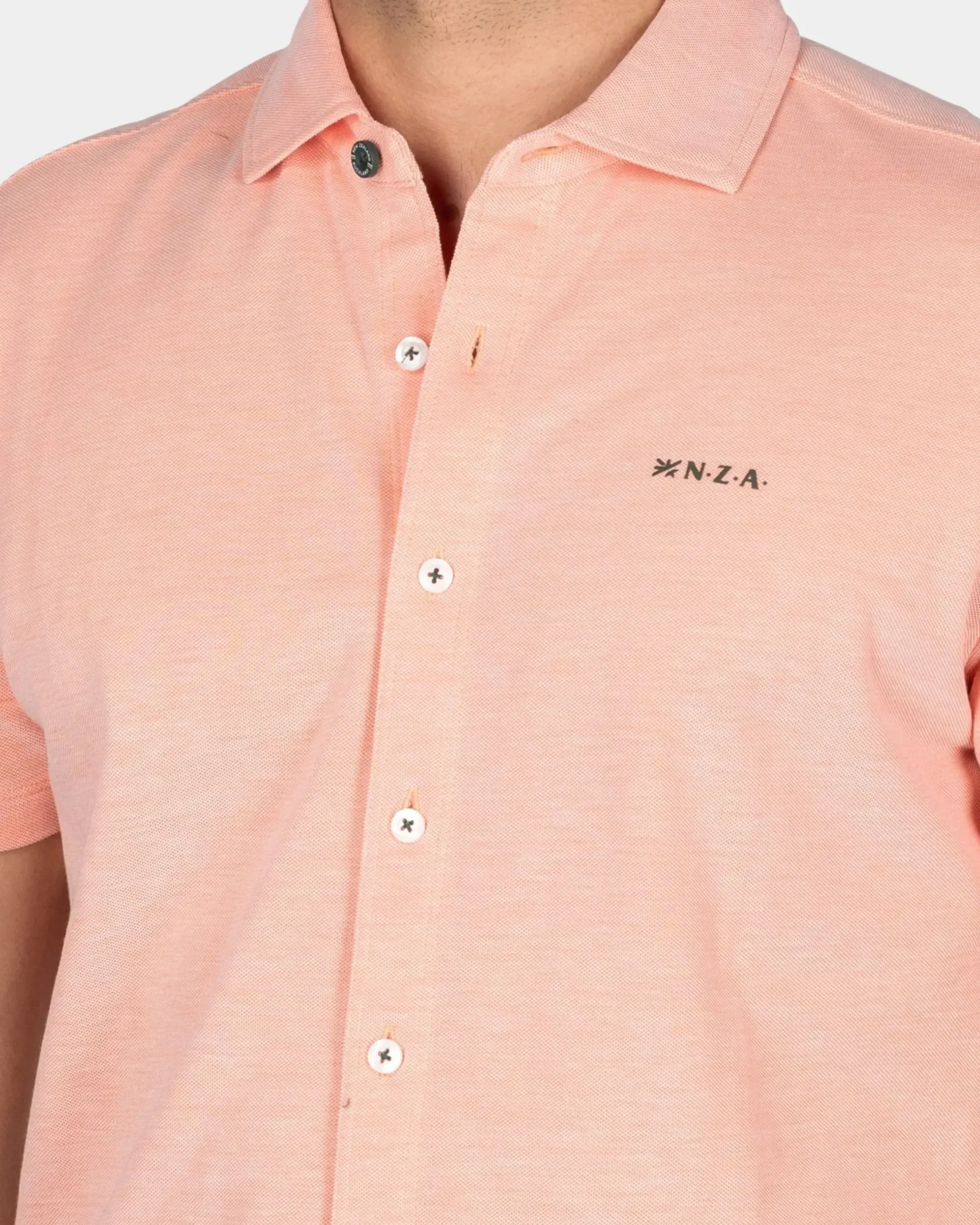 Roze overhemd met korte mouw
