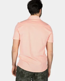 Roze overhemd met korte mouw