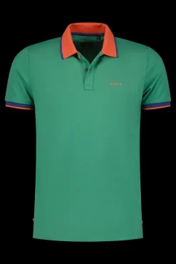 Sportieve effen polo - Amazon Green