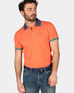 Sportieve effen polo - Golden Orange