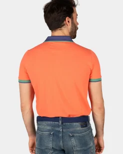 Sportieve effen polo - Golden Orange