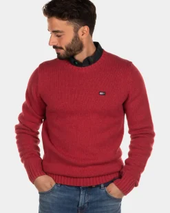 Trui met ronde hals Stag - Cardinal Red