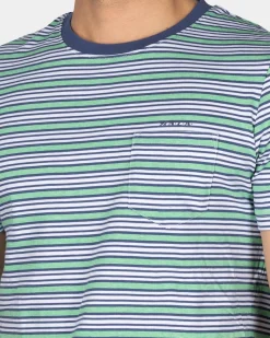 T-shirt met blauwe strepen