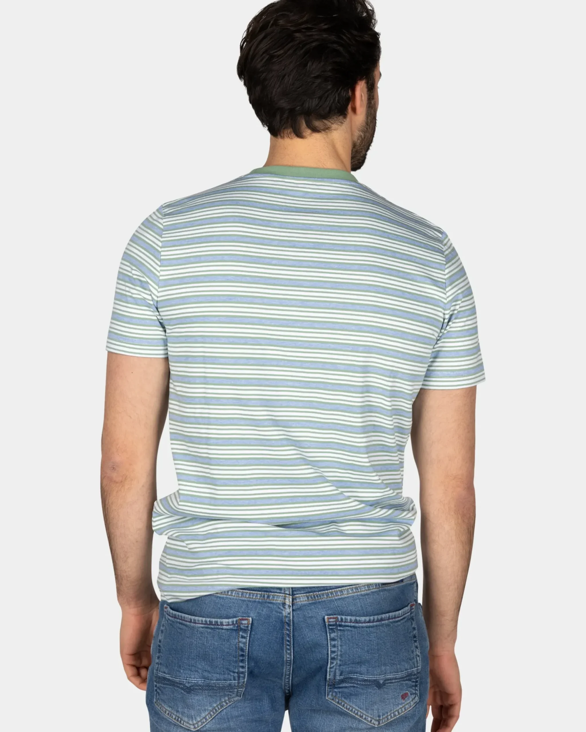 T-shirt met groene strepen