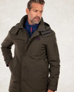 Windproof parka met capuchon - Smoked Green