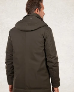 Windproof parka met capuchon - Smoked Green