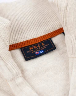 Witte trui met gebreid patroon - Powder Sand
