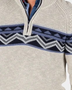 Zandkleurige gebreide katoenen pullover - Shimmering Sand