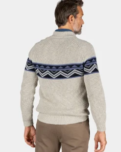 Zandkleurige gebreide katoenen pullover - Shimmering Sand