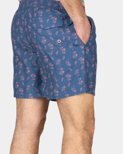Zwembroek met print - Dusk Navy