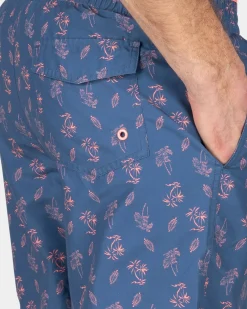 Zwembroek met print - Dusk Navy